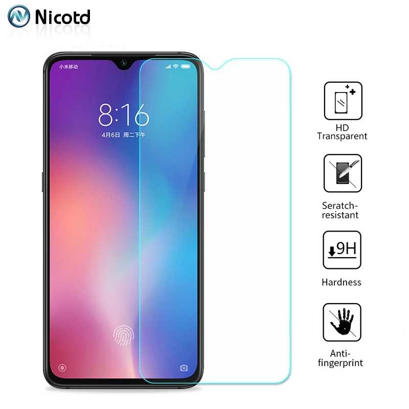 Protective Glass On For Xiaomi Mi9 8 Pocophone F1 Screen Protector HD Film For Redmi 6Pro 6A Note 5 Mi A1 A2 Lite Tempered Glass (2)