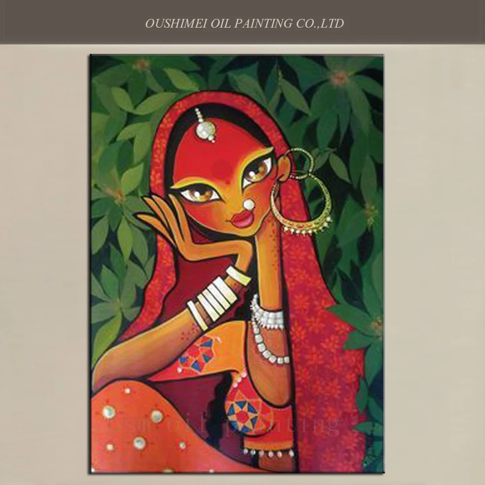Handmade Wall Artwork Canvas Picture Lady Portrait Modern Abstract Home Decorative Hand Painted Indian Figure Art Oil Painting Oil Painting Art Oil Paintingcanvas Picture Aliexpress