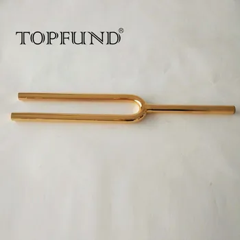 

TOPFUND 24k Gold Clear Chakra Quartz Crystal Tuning Fork - Diameter in 25 MM Different Note Available