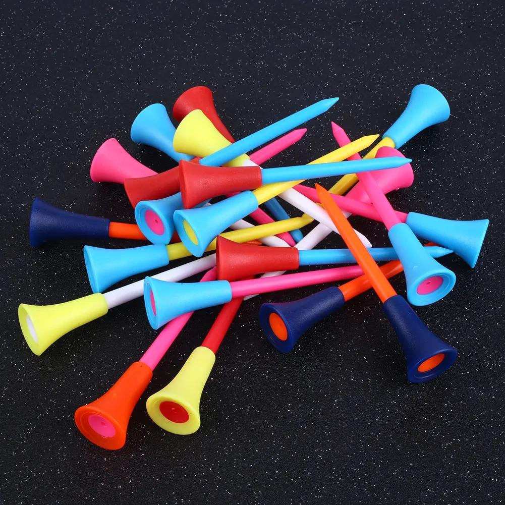 2016 50pcs Rubber Topped Plastic Golf Tees Driving Range Mat Tees