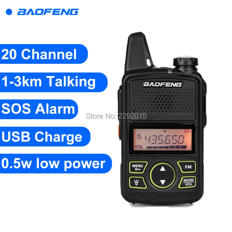 Baofeng T1 Walkie Talkie BF-T1 Two Way Radio mini Portable Ham FM CB Radio Handheld Transceiver For Hotel Restaurant Barbershop