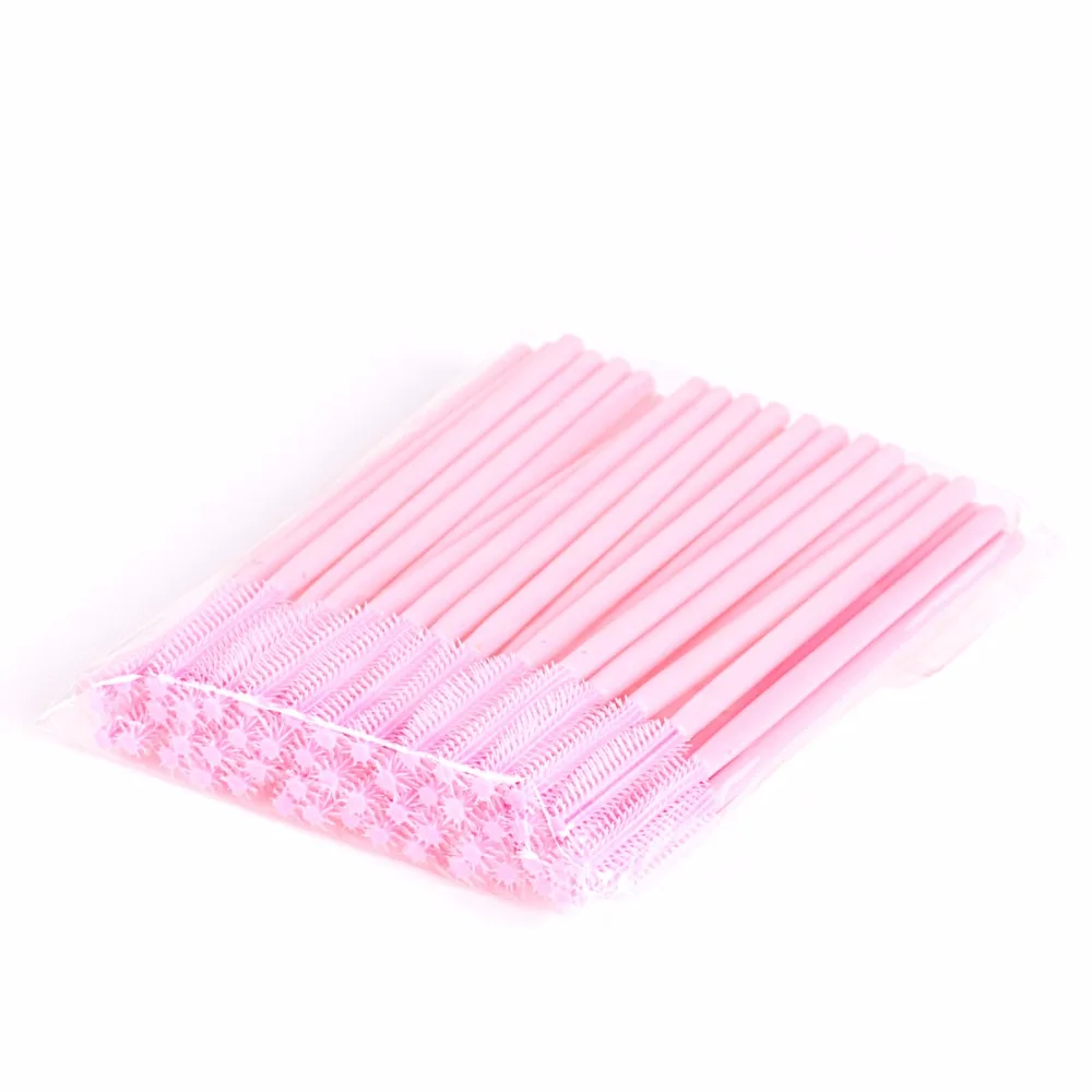 Розовая силиконовая кисть в форме ножа для ресниц,, профессиональные инструменты для макияжа для прививки ресниц