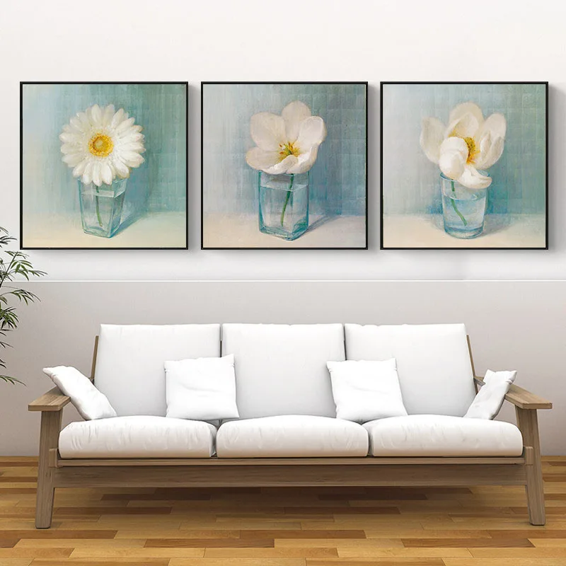 

HAOCHU Chinese Style Traditional Impression Vase Camellia Warm Living Room Kitchen Bedroom Restaurant Decorative Painting Poster