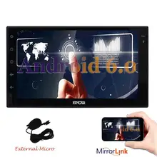 EinCar Android 6.0 Car Audio Wifi 7” in Dash 2 Din GPS Navigation Player Stereo Full Touch Screen FM/AM RDS Radio Rear camera