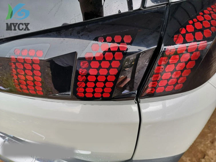 Для peugeot 3008 3008 GT 3008GT аксессуары для автомобиля задний фонарь лампа сотовая защитная наклейка 1 комплект