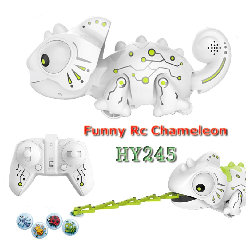 

HY245 Dinosaurio Robo Dinosaur Toy Remote Control Chameleon 2.4GHz RC Pet Intelligent Animal Robot Kit Kids Toys For Children