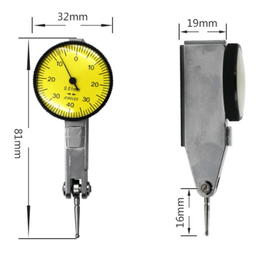 Высокоточный точный циферблат тест 0-0,8 мм рычаг индикатор измерительный инструмент рычаг манометр