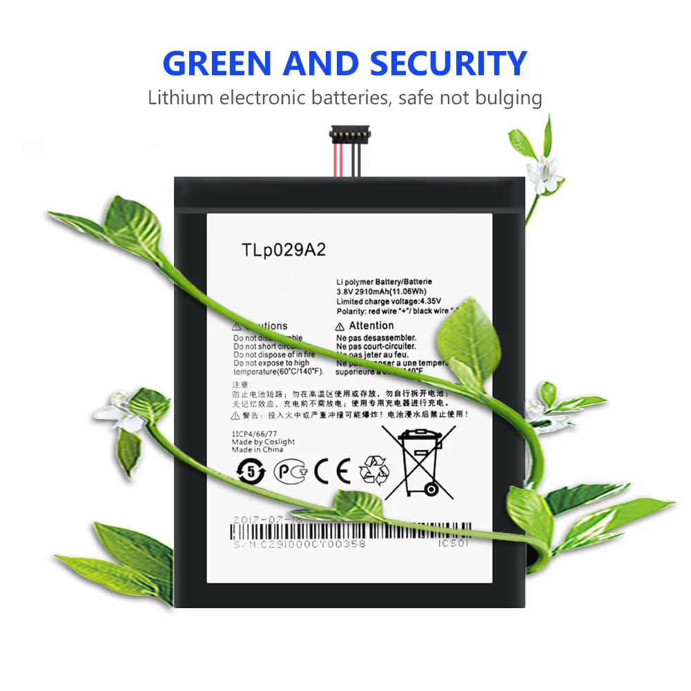 3 8 V 2910mAh TLp029A2 литий ионный аккумулятор + телефонные инструменты для Alcatel One Touch Idol 5