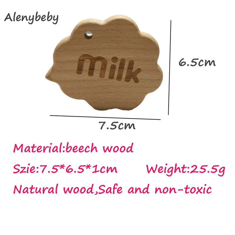 1pcs BPA FREE Natural Wood Teether Cartoon Animal Shape Wooden Baby Teether Toy Safe New baby Teething Toys Baby Shower Gift