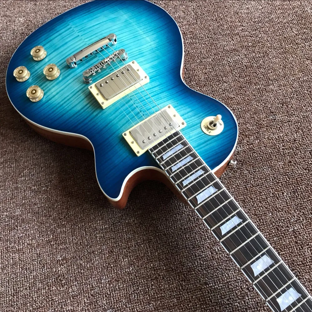 New arrive Chinese blue CUSTOM  Electric Guitar   Real photo shows   