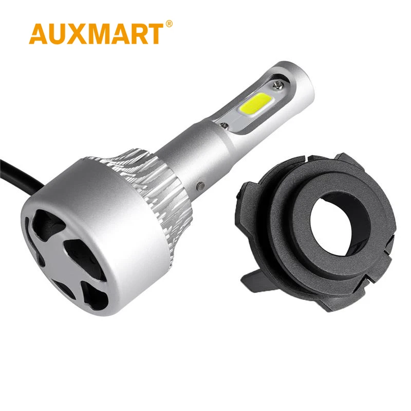 Комплект светодиодных ламп Auxmart H7 автомобильный адаптер с держателем для фар