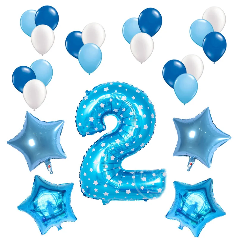 23 шт./лот 32 дюйма розовый цифра воздушный шар из фольги Baby Shower 1 день Рождения