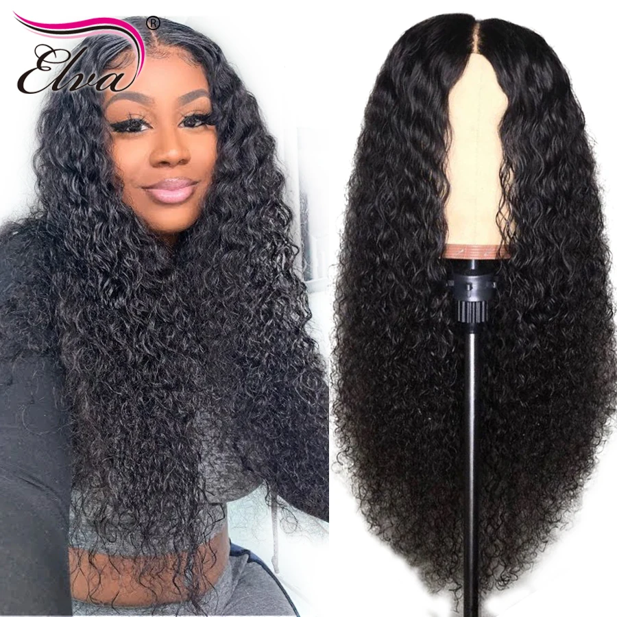 Deep Curly Lace Front Human Hair Wigs For Black Women 13x6 Remy Hair Brazilian Lace Front Wig Pre Plucked With Baby Hair Elva