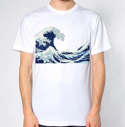 Hokusai большая волна футболка Подарочная Футболка с принтом в стиле хип-хоп
