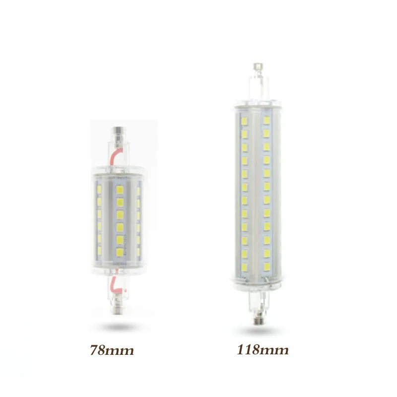

LED R7S no Dimmable Full Watt 7W 15W LED R7S Horizontal Plug lamp 78mm 118mm AC85-265V For Floodlight Lawn light Blub
