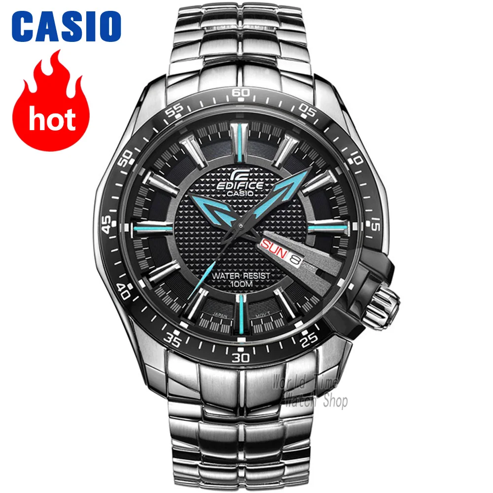 

Casio watch Edifice Men's Quartz Sports Watch Digital Scale Luminous Waterproof Steel Strap Watch EF-130 EF-131