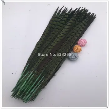 

50pcs 30-55cm light green Natural Pheasant Feathers For Decoration Wedding Christmas Home Craft Wedding New Year