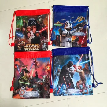 

4pcs/lot of New Carton non-woven fabrics of star wars, drawstring backpack, event & party gift bag, shopping bag