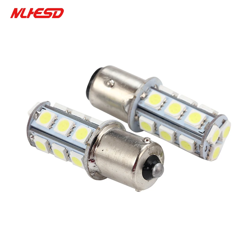 100 шт. 1157 P21W 18 светодиодный 5050 SMD 1156 BA15s 18smd 18 светодиодный 18 smd белый шарик автомобиля задние стоп-сигнал задний фонарь DC 12 V