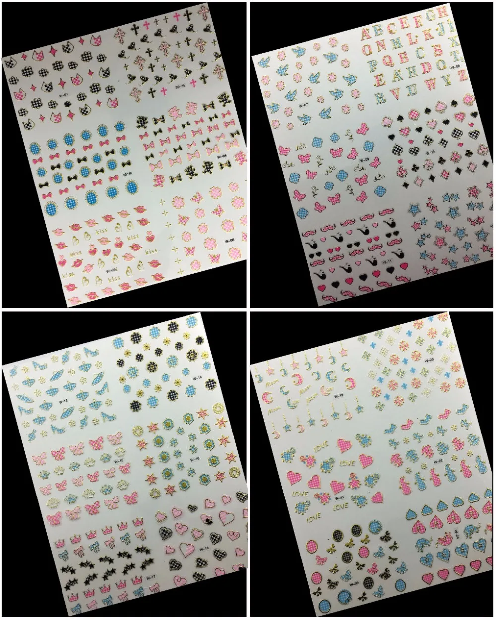 6 листов 3d водные переводные наклейки для ногтей|transfer nail sticker|water transfer stickerdesigner