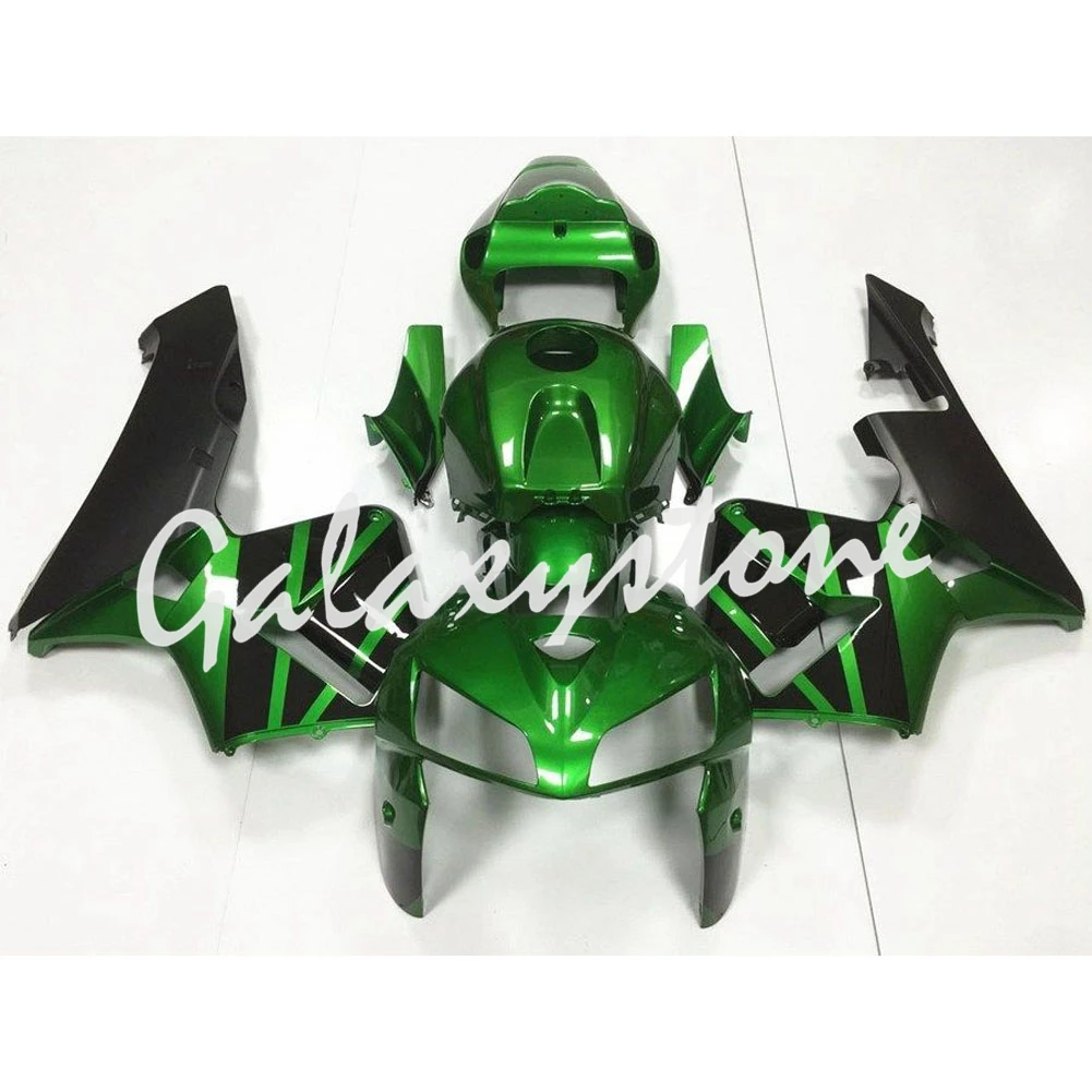 

Fits for Honda CBR600RR F5 05-06 ABS Plastic Fairing Bodywork Set Black&Green
