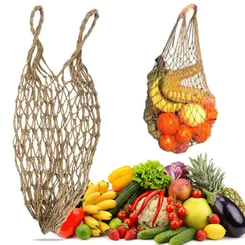 

2019 New Mesh Shopping Bag Reusable String Fruit Storage Handbag Totes Women Shopping Mesh Net Woven Bag Shop Grocery Tote Bag