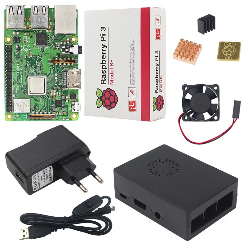 

Original Raspberry Pi 3 Model B+ Board 1.4GHz Quad-core 64 bit Processor on-board WiFi&Bluetooth with Case Pi3B+ 3 B Plus Pi3 B+