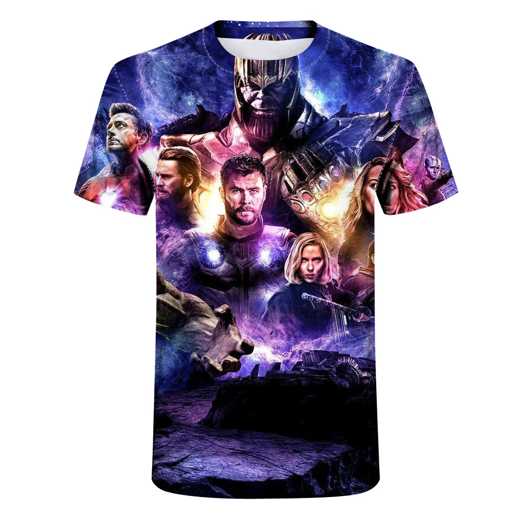 

2019 New design t shirt men/women marvel Avengers Endgame 4 D print t-shirts Short sleeve Harajuku style tshirt tops AS SIZE