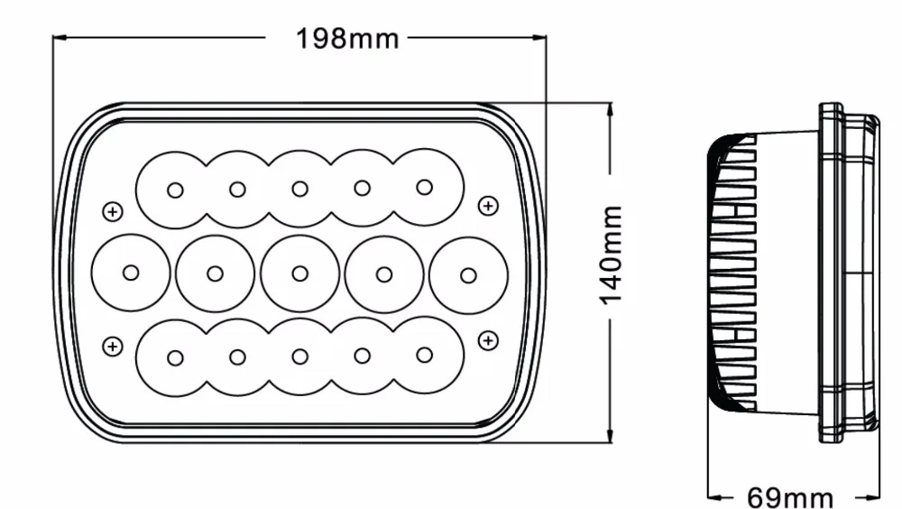 2 шт. Светодиодный фонарь 5X" Замена лампы для 1986-1995 Jeep Wrangler 1987-2001 Chrerokee