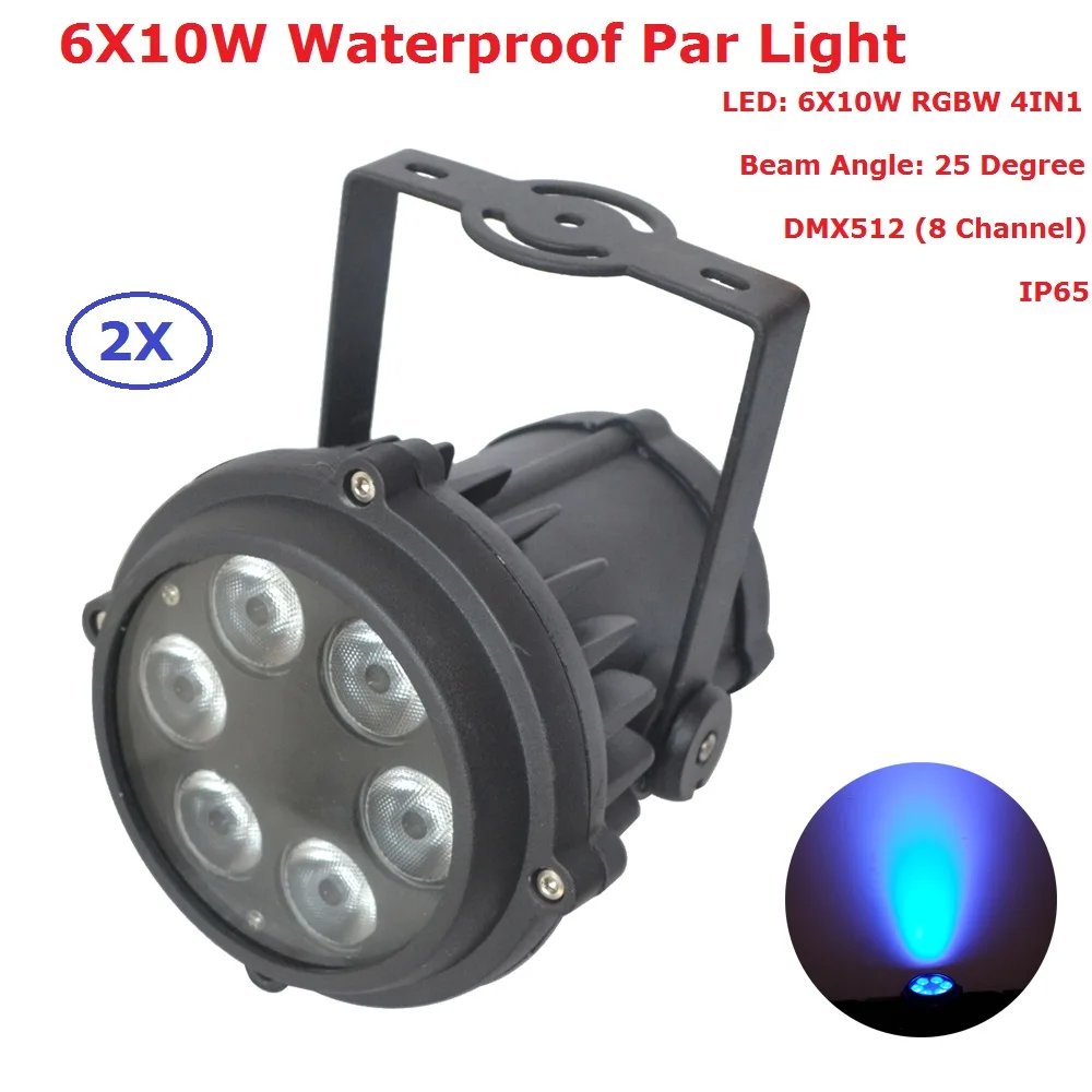 Mini Size Par Cans 6X10W RGBW 4IN1 Waterproof Led Par Light Outdoor LED