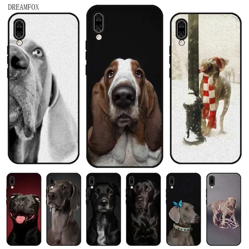 N463 Weimaraner Черный силиконовый чехол Обложка для huawei Honor 6A 6C 6X 7C 7X8 Lite рro |