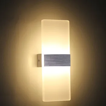 

6W 12W Led Wall Lamps Acrylic wall sconce for Bedroom Living room Foyer Hotel Wall Decorative Mounted lighting fixture
