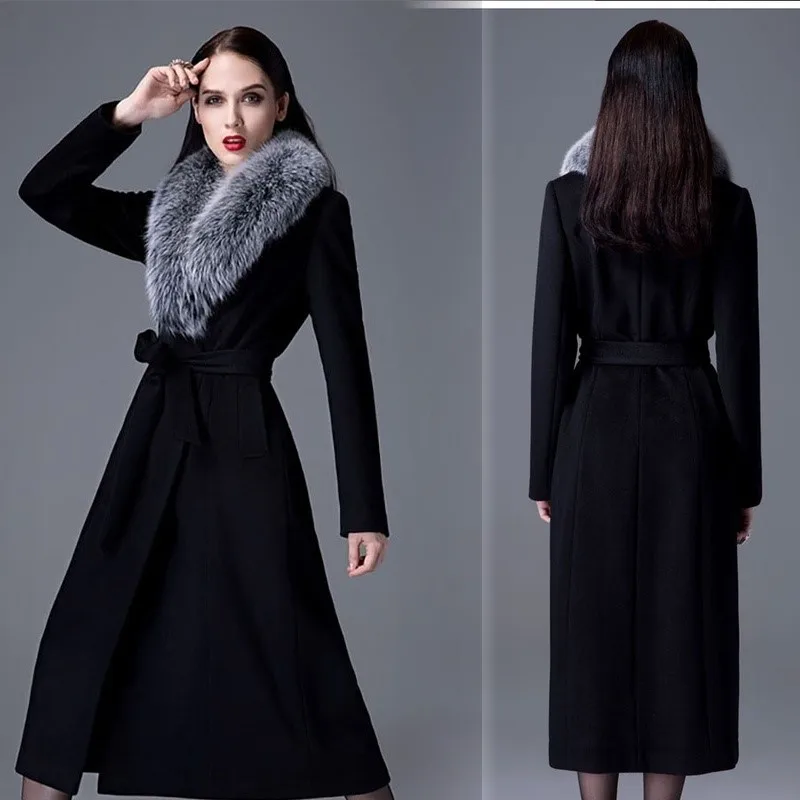 Buy Cashmere Coat Woman Autumn Winter Thick Warm Wool