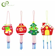 Детские DIY рождественские колокольчики, ветряные колокольчики, Обучающие игрушки, наборы для рукоделия, рождественские украшения, DIY ветряные колокольчики, ветряные колокольчики GYH