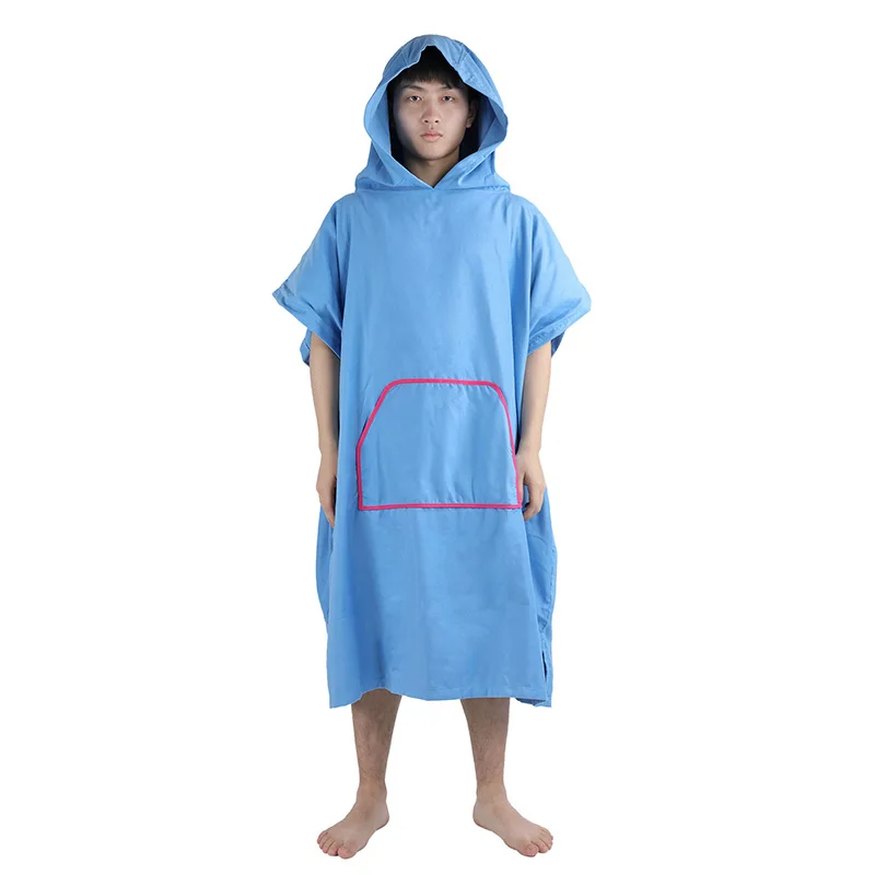 

Sleeveless Changing BathRobe with Pocket, Quick Dry Surf Poncho Towel with Hooded, One Size Fit All