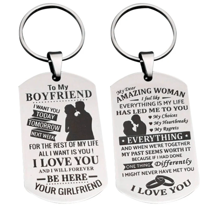 Aliexpress.com : Buy Boyfriend Girlfriend Stainless Steel Keychain