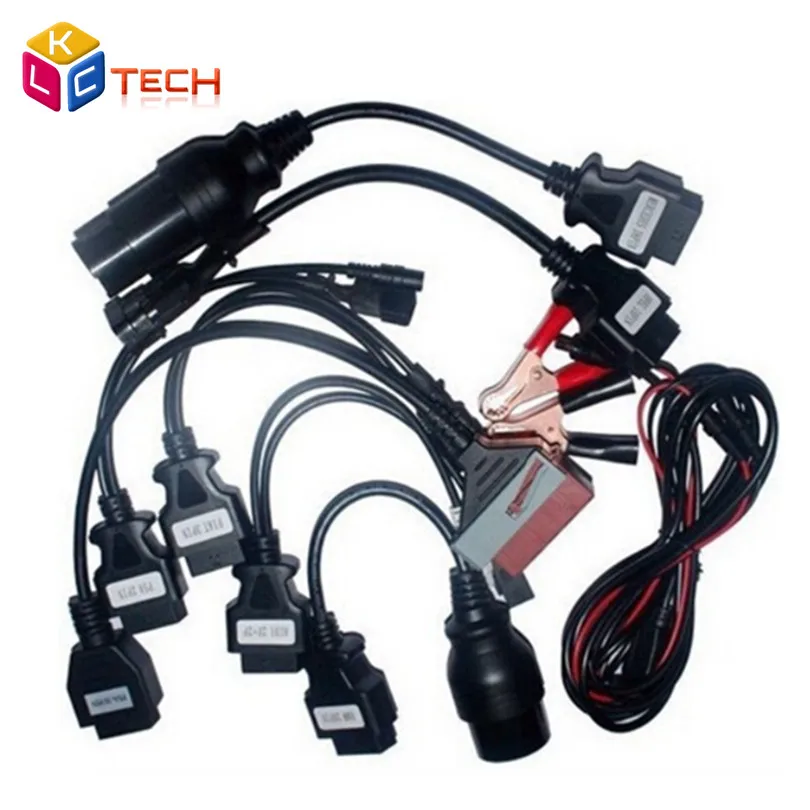 

3pcs/lot Best Selling OBDII OBD2 Full Set 8 Car Cables Work For OBDIICAT-CDP Car Cable Diagnostic Scan Tool Interface