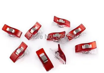 10000pcs Red PVC Plastic Clips For Patchwork Sewing DIY Crafts, Quilt Quilting Clip Clover Wonder Clip 2.7*1CM