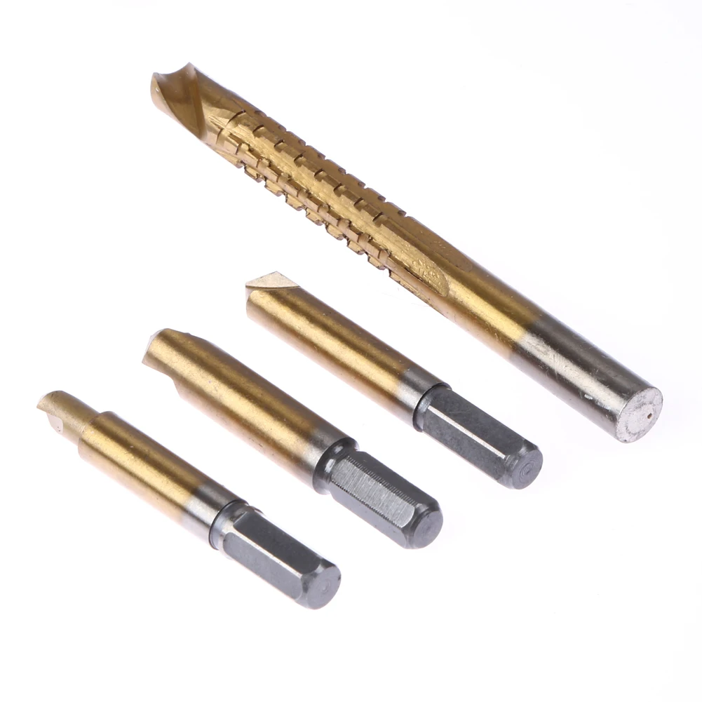 Buy 4PCS Screw Extractor Drill Bit Set Guide Speed Out Remover Broken Damaged