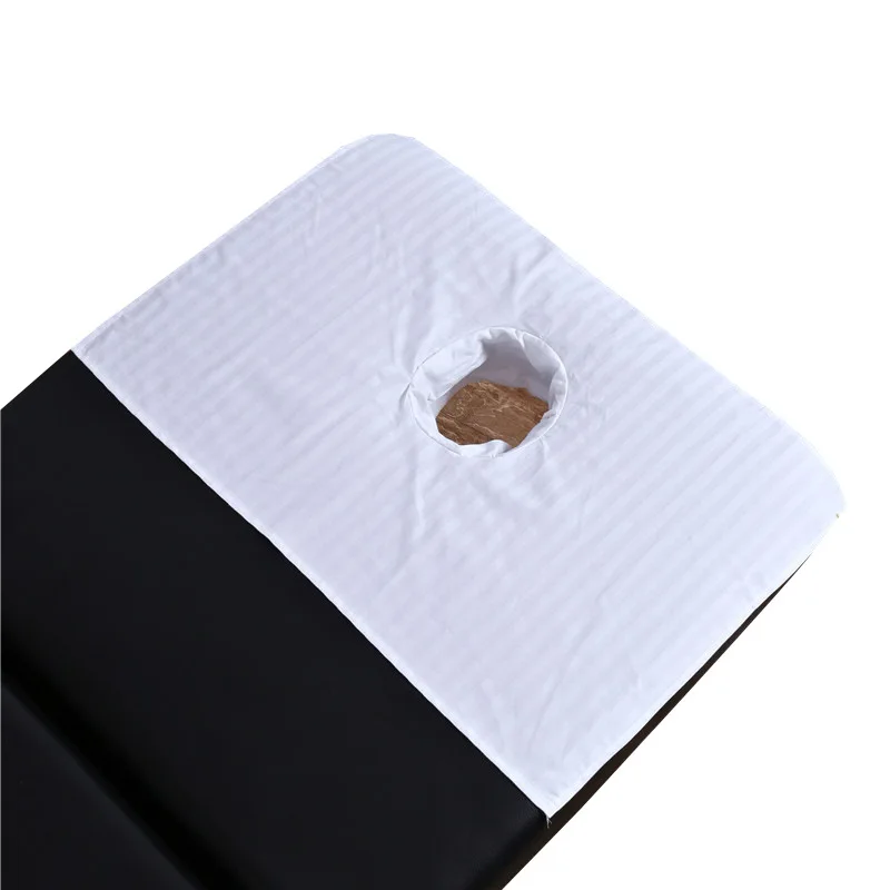 1Pcs Professional Cotton Cosmetic Salon Sheets SPA Massage Treatment Beauty Salon Bed Head Cover Sheets with Hole 50*70cm