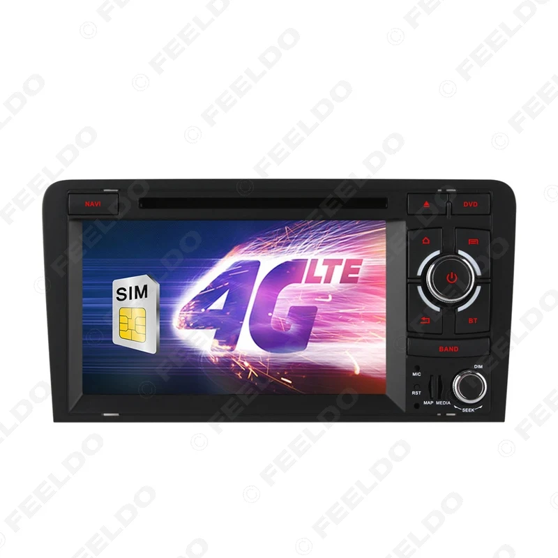 Flash Deal FEELDO 7" inch Android 6.0 (64bit) DDR3 2G/16G/4G LTE Quad Core Car DVD GPS Radio Head Unit For Audi A3/S3(2003~2011) #4583-F4 1