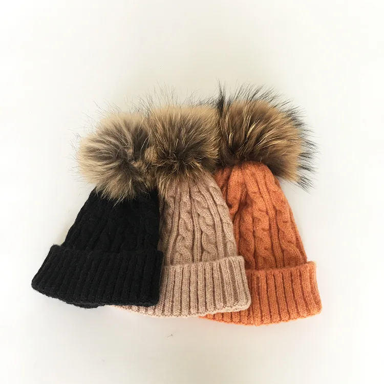 2018 Winter New Arrived Lady Pompom Hat Wool For Women's Cap Solid Color Hairball Casual Skullies Beanies ACI51 (9)