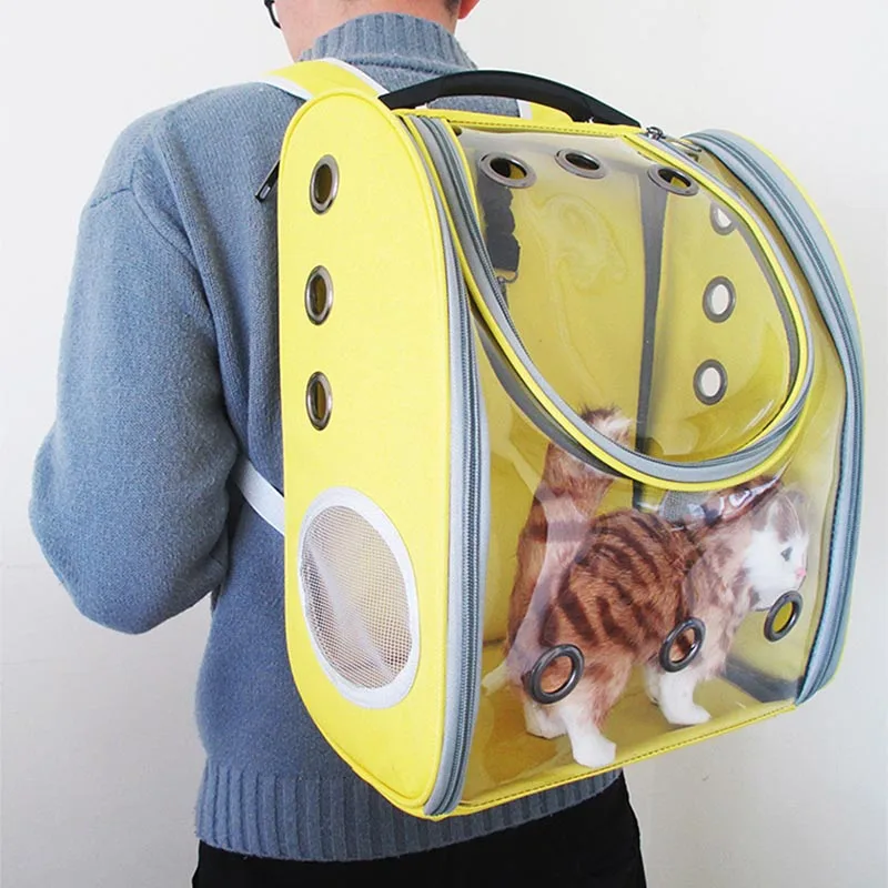 Красивая дышащая портативная переноска для животных, сумка для путешествий на открытом воздухе, сумка для щенка, кошки, прозрачный рюкзак для домашних животных, капсула