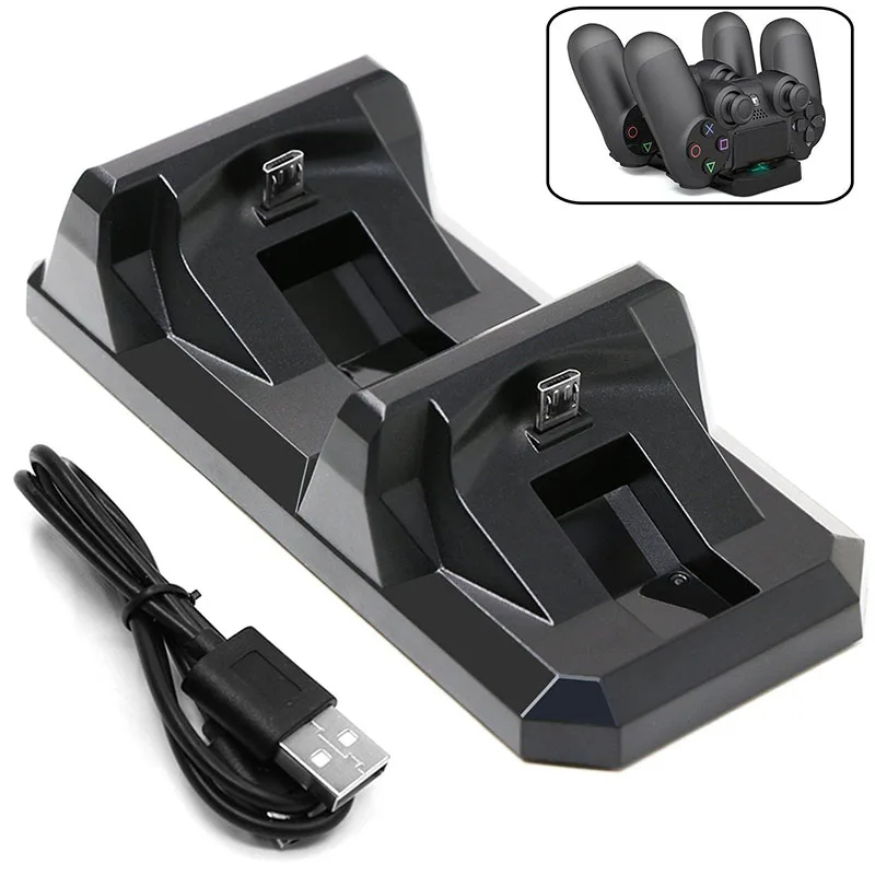 

charger Controller Double Handle Wireless Chargers Dual USB Charging Dock Station Stand for Playstation 4 PS4