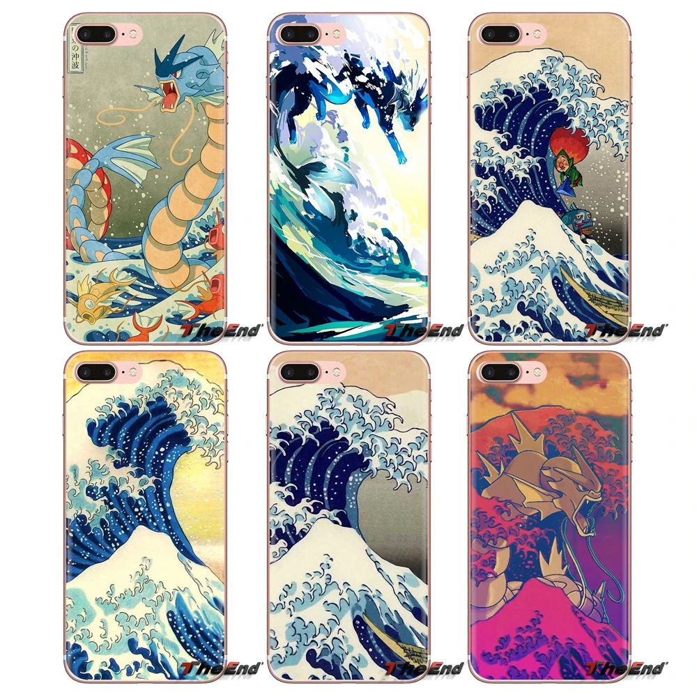

For Xiaomi Mi3 Samsung A10 A30 A40 A50 A60 A70 Galaxy S2 Note 2 Grand Core Prime The Great Wave Off Kanto pokemon Soft Skin Case