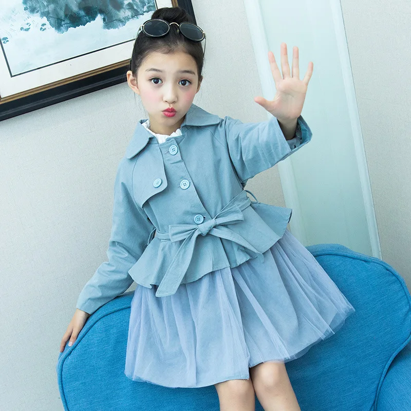 2018 Autumn Toddler Girls Long Trench Outerwear Coats Children's Long Trench Coat Kids Long Sleeve Coat Windbreaker 9 10 12 Year 2018 Autumn Toddler Girls Long Trench Outerwear Coats Children's Long Trench Coat Kids Long Sleeve Coat Windbreaker 9 10 12 Year
