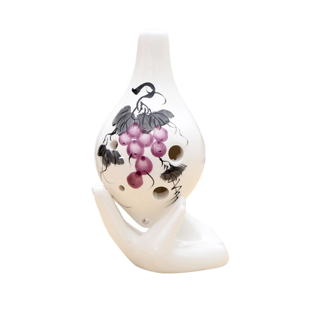 

Ocarina 6 Holes Flower Pattern Ceramic AC Key Musical Instrument For Beginner C55K Sale