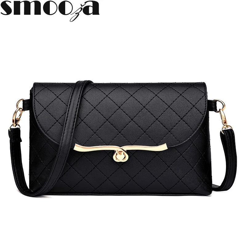 

SMOOZA Fashion Handbag Womens lock decoration PU Leather Shoulder Bag Small Flap Crossbody Bags for Women Messenger Bags