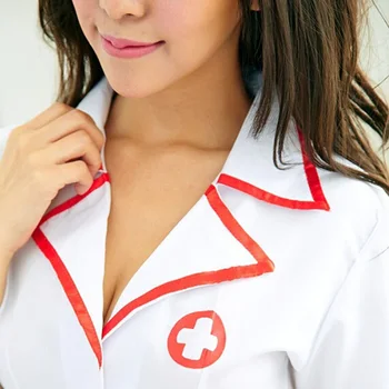 زي ممرضة مثير مجموعة فانتاسياس ملابس داخلية ساخنة 2022 الجنس المثيرة تأثيري للنساء زي ممرضة موحدة إغراء الخامس الرقبة فستان قصير 4