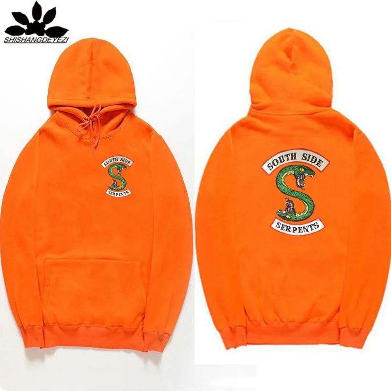 الجانب الجنوبي الحيات هوديي أزياء طباعة riverdale casaco feminino السترة البلوز هوديس النساء الشارع الشهير المعتاد